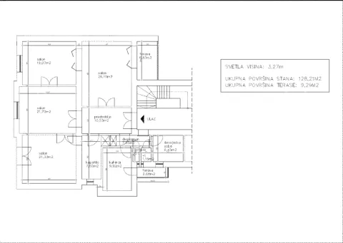 Sale, two bedroom apartment, 138m², Vračar Centar, Vračar Sve Podlokacije - image 3