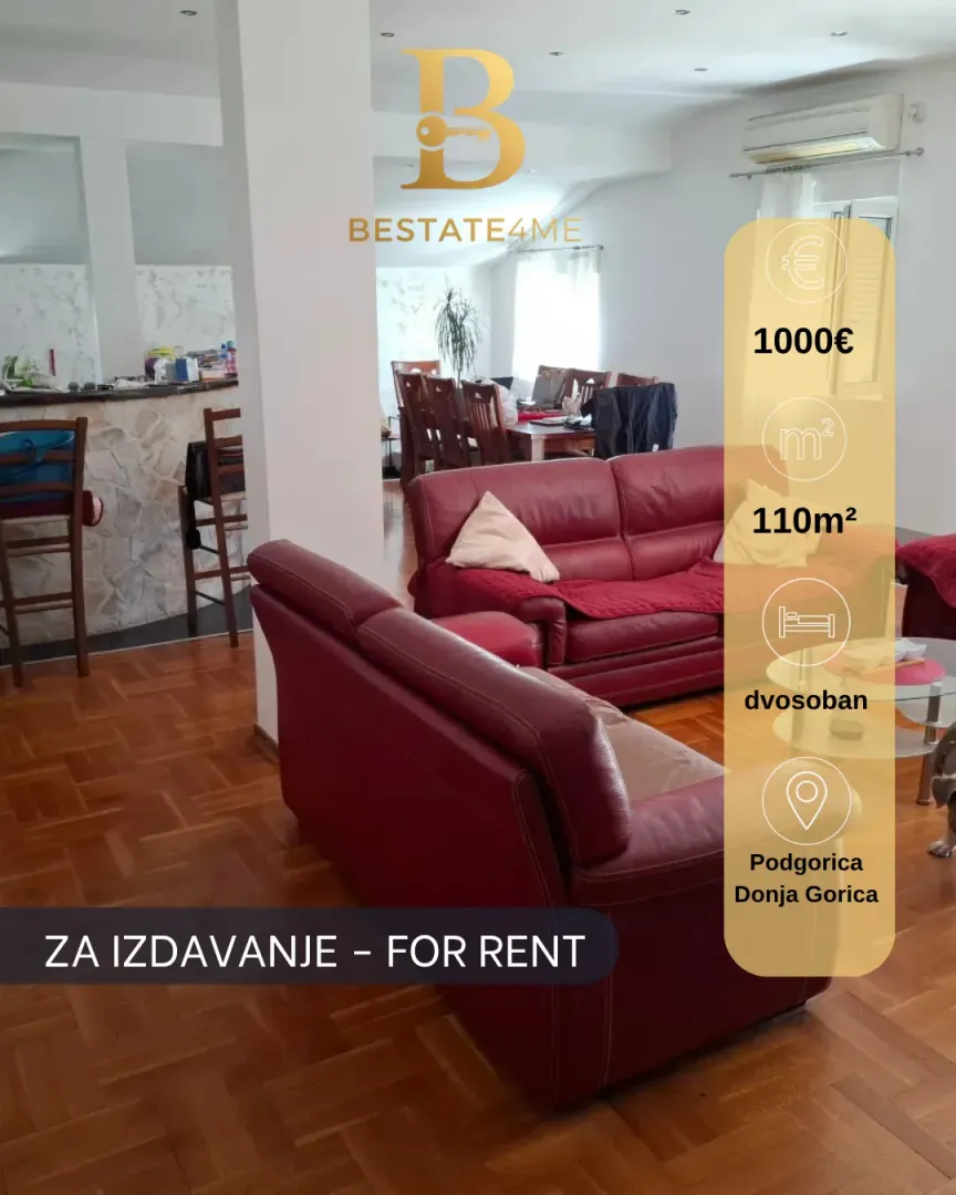 Rent, house, 110m², Donja Gorica, Podgorica