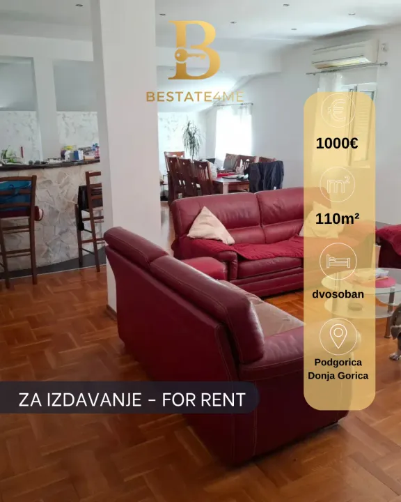 Rent, house, 110m², Donja Gorica, Podgorica