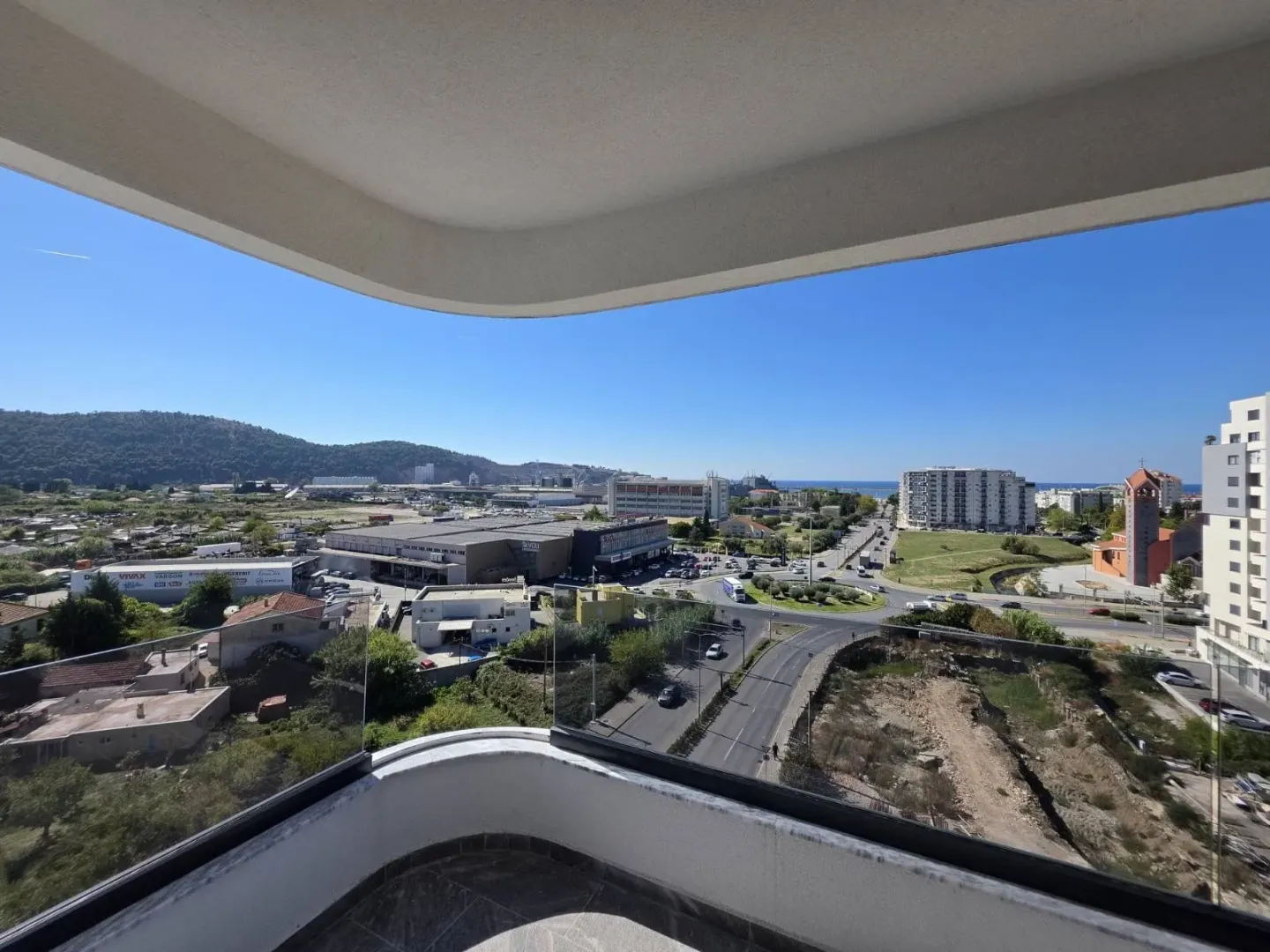 View of the city and surroundings from the terrace.
