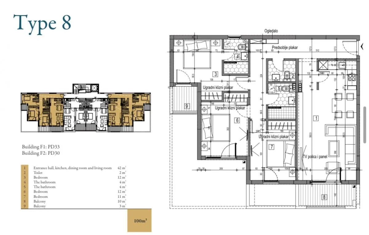 Sale, apartment, 100m², Dobrota, Kotor