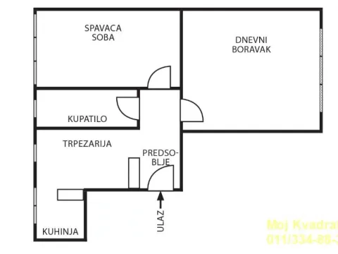 Sale, two bedroom apartment, 50m², Vračar Sve Podlokacije, Beograd - image 13