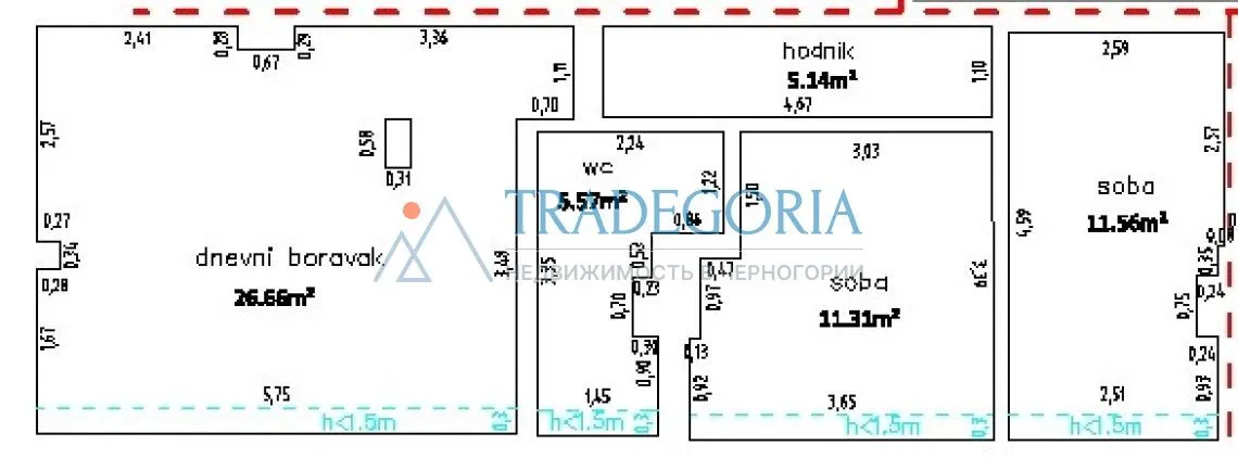 Prodaja, dvosoban stan, 60m², Tivat, Crna Gora