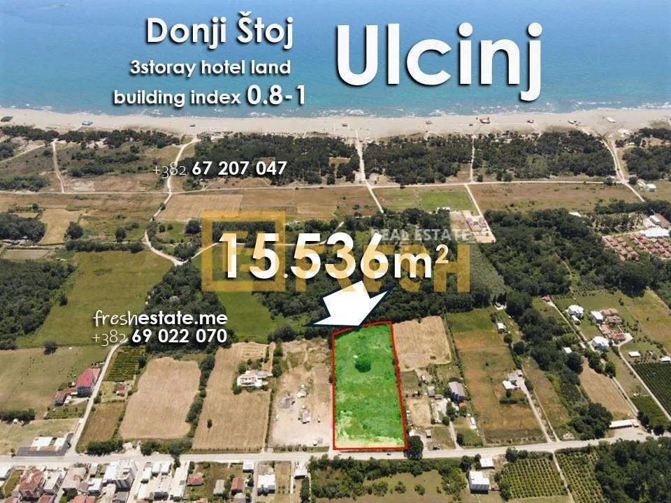 Prodaja, plac, 15536m², Donji Štoj, Ulcinj
