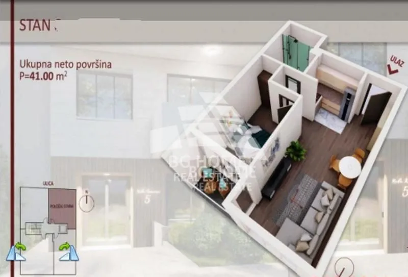 Prodaja, jednosoban stan, 41m², Lekino Brdo, Voždovac Sve Podlokacije