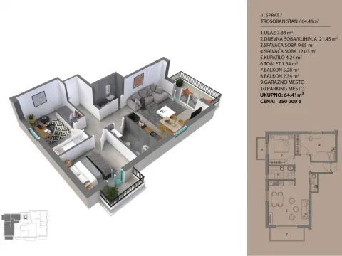 Prodaja, trosoban stan, 157m², Dobrota, Kotor - image 8