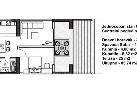 Sale, one bedroom apartment, 85m², Budva, Crna Gora - image 11