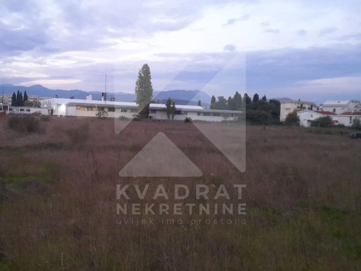 Pogled na neizgrađeno zemljište sa travom i niskim rastinjem.