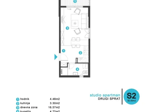 Prodaja, stan, 32m², Tivat, Crna Gora - image 3