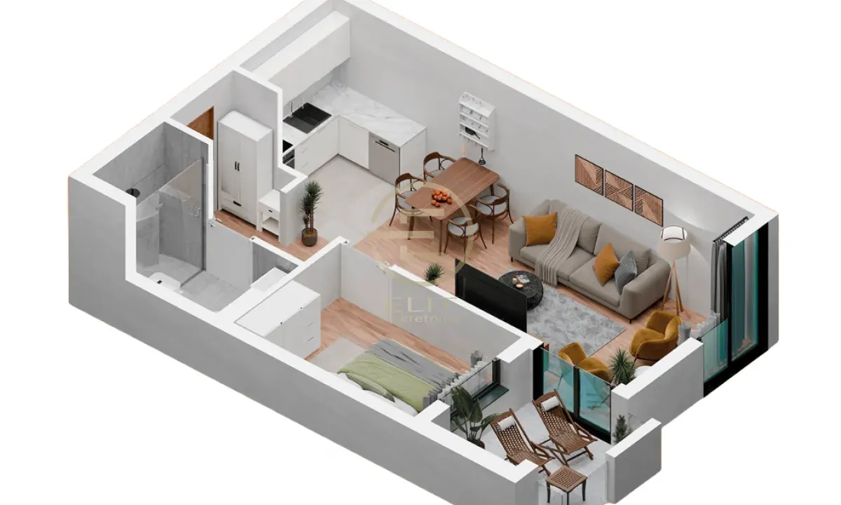 Prodaja, dvosoban stan, 46m², Podbara, Novi Sad Sve Podlokacije