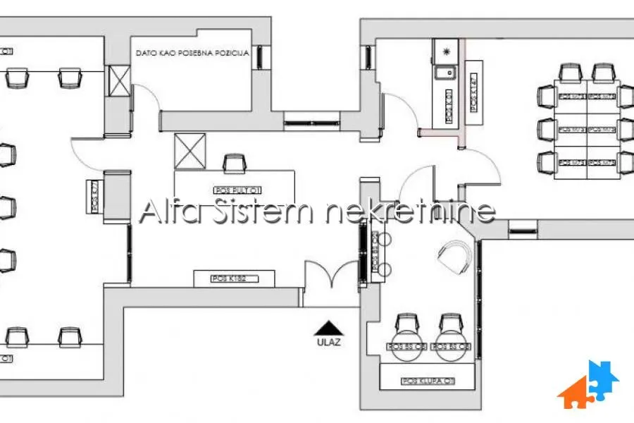 Rent, office space, 120m², Stari Grad, Beograd