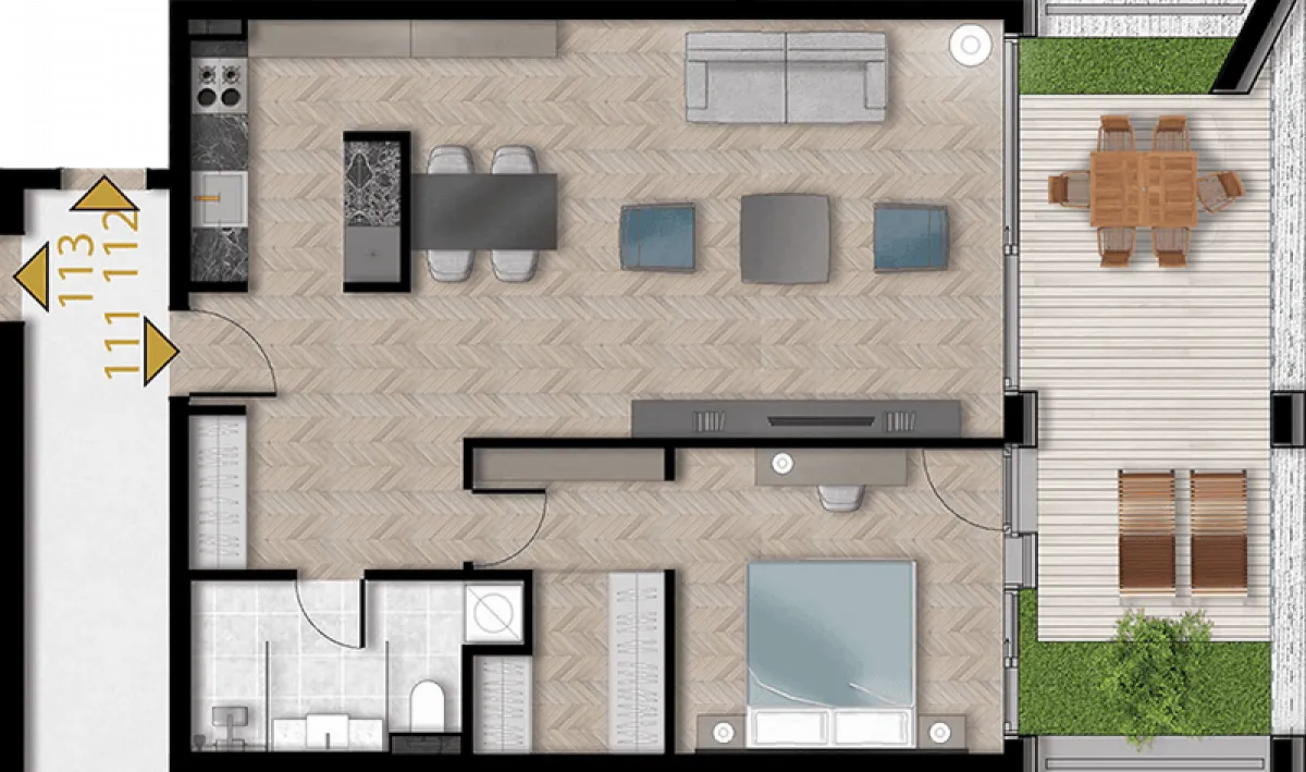 Prodaja, jednosoban stan, 88m², Tivat, Crna Gora