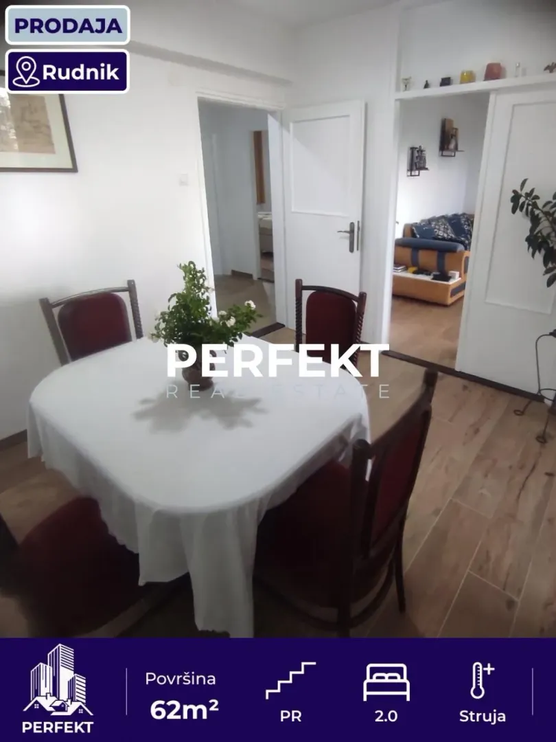 Prodaja, dvosoban stan, 62m², Rudnik, Gornji Milanovac