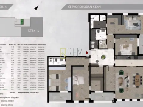 Prodaja, četvorosoban stan, 195m², Centar, Podgorica - image 9