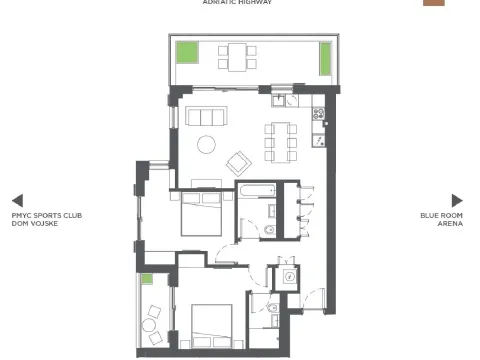 Prodaja, dvosoban stan, 102m², Boka Place, Tivat - image 19