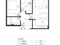 Sale, two bedroom apartment, 69m², Zagorič, Podgorica - image 4