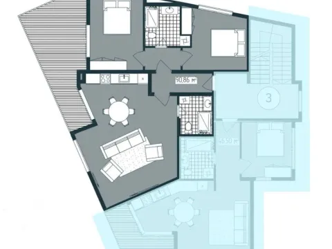 Prodaja, dvosoban stan, 90m², Donja Lastva, Tivat - image 1