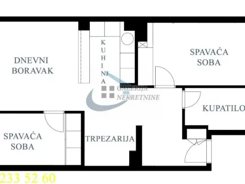 Sale, three bedroom apartment, 58m², Uciteljsko Naselje, Zvezdara Sve Podlokacije - image 5