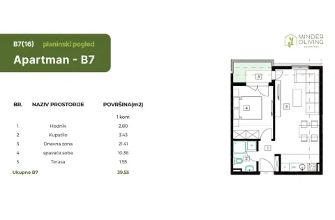 Sale, one bedroom apartment, 40m², Bečići, Budva - image 9