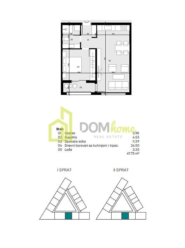 Sale, one bedroom apartment, 48m², Donja Gorica, Podgorica