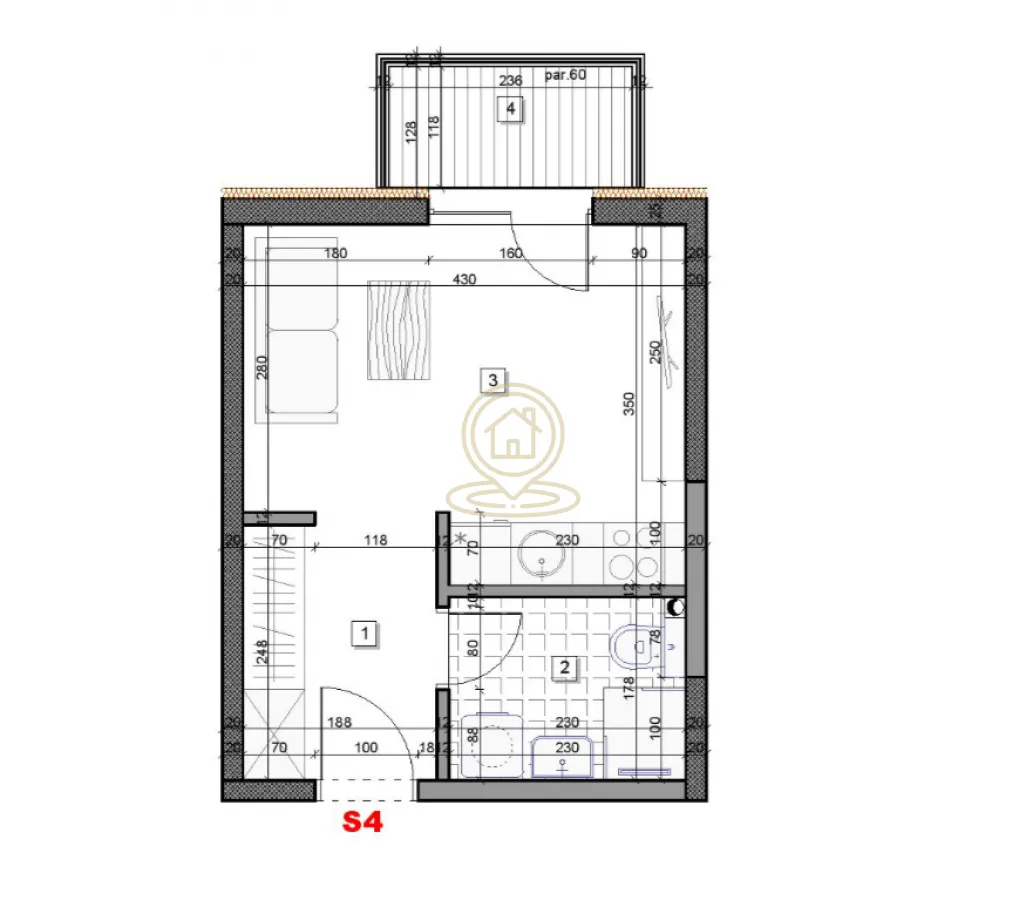 Prodaja, garsonjera, 24m², Centar, Vrnjačka Banja