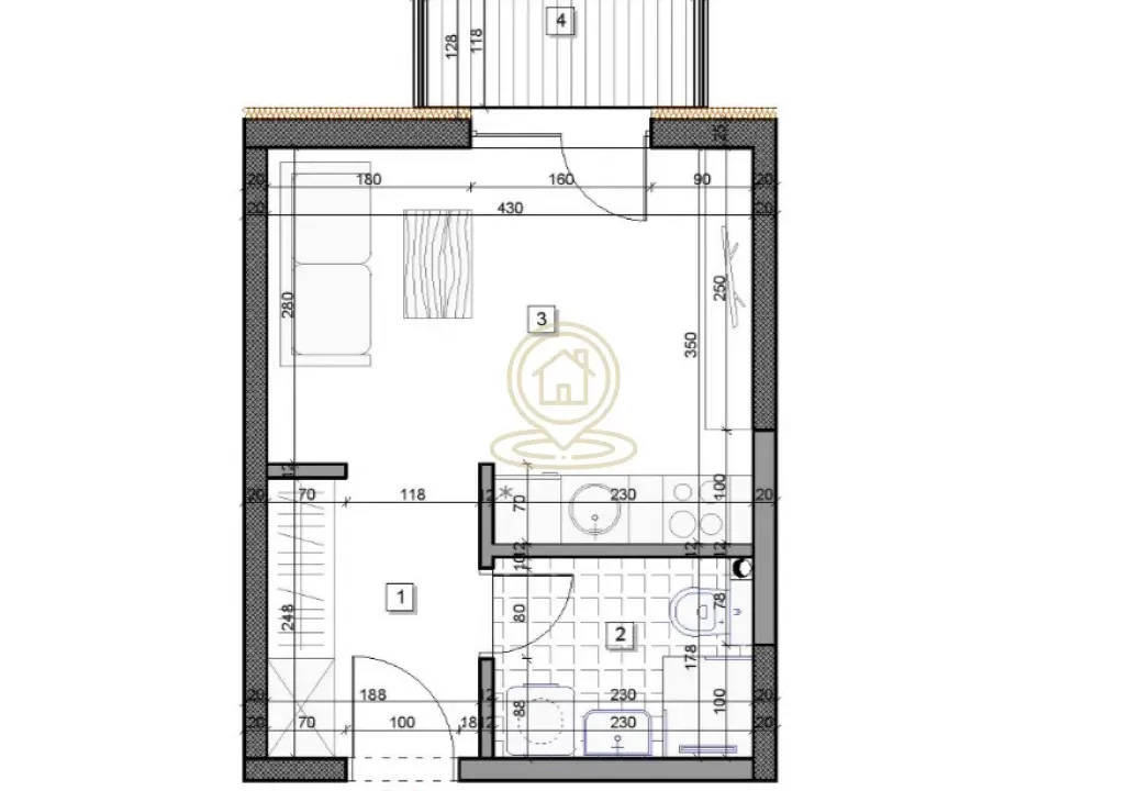 Sale, studio apartment, 24m², Centar, Vrnjačka Banja