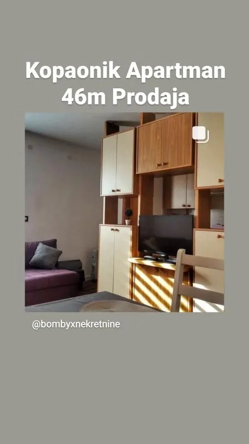 Sale, two bedroom apartment, 46m², Kopaonik, Srbija