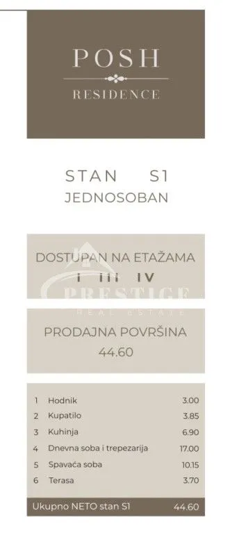 Prodaja, jednosoban stan, 45m², Tološi, Podgorica