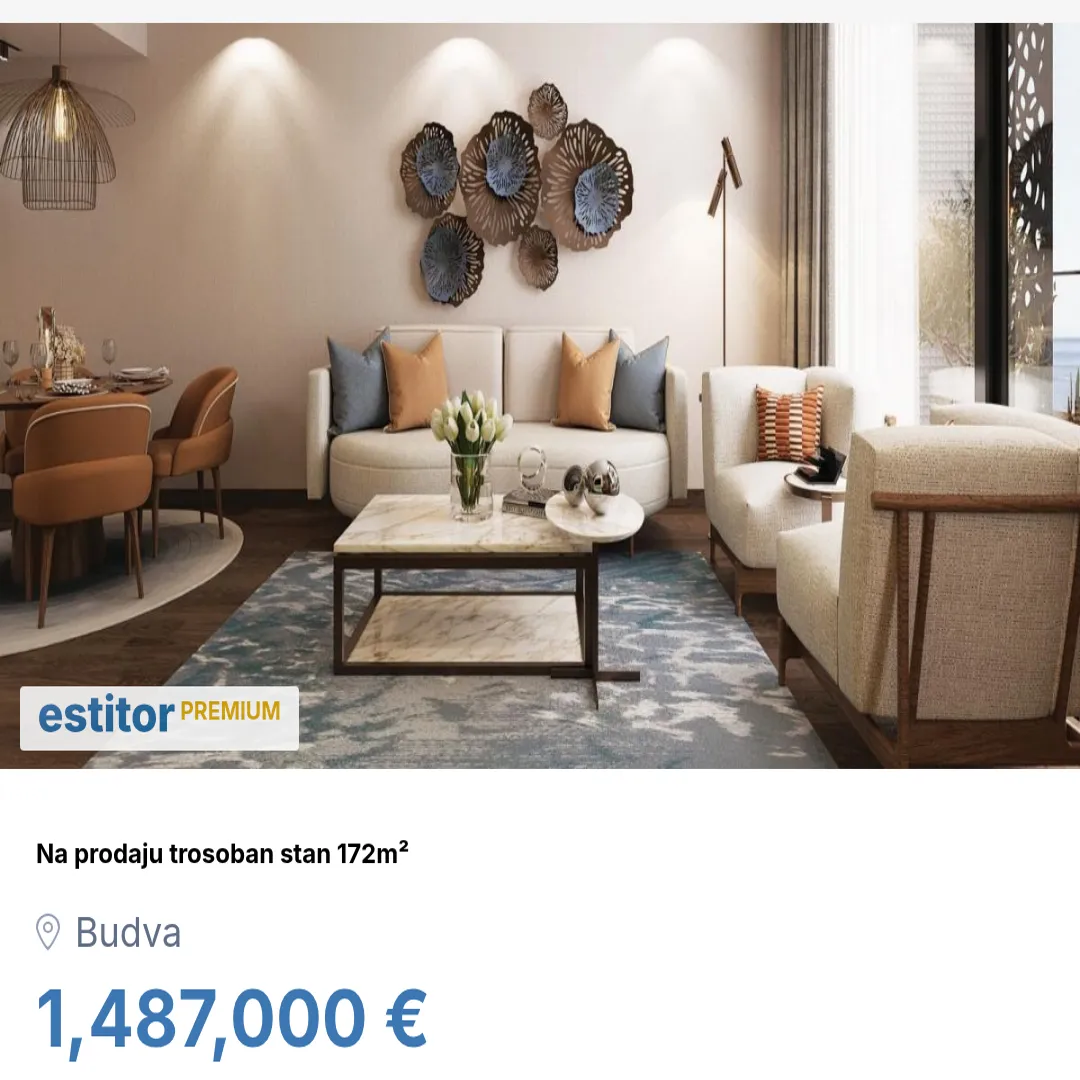 Sale, three bedroom apartment, 172m², Budva, Crna Gora