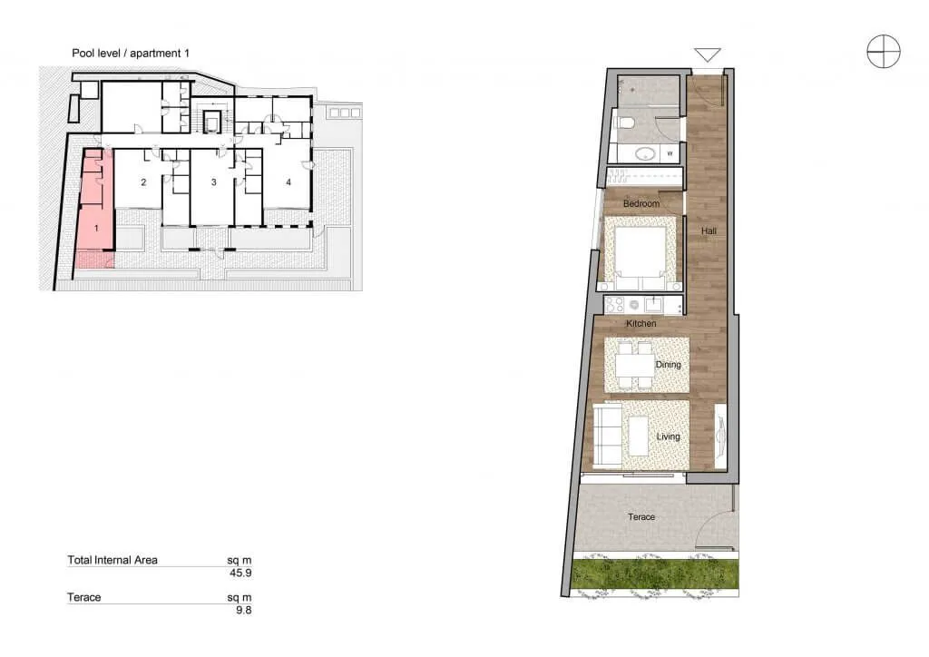 Prodaja, stan, 56m², Tivat, Crna Gora