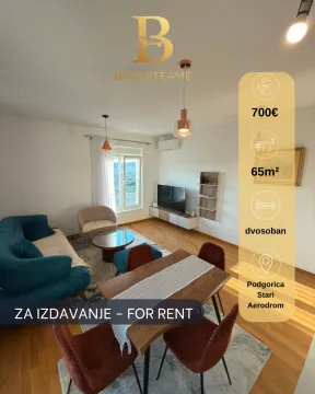 Rent, two bedroom apartment, 65m², Stari Aerodrom, Podgorica - image 1