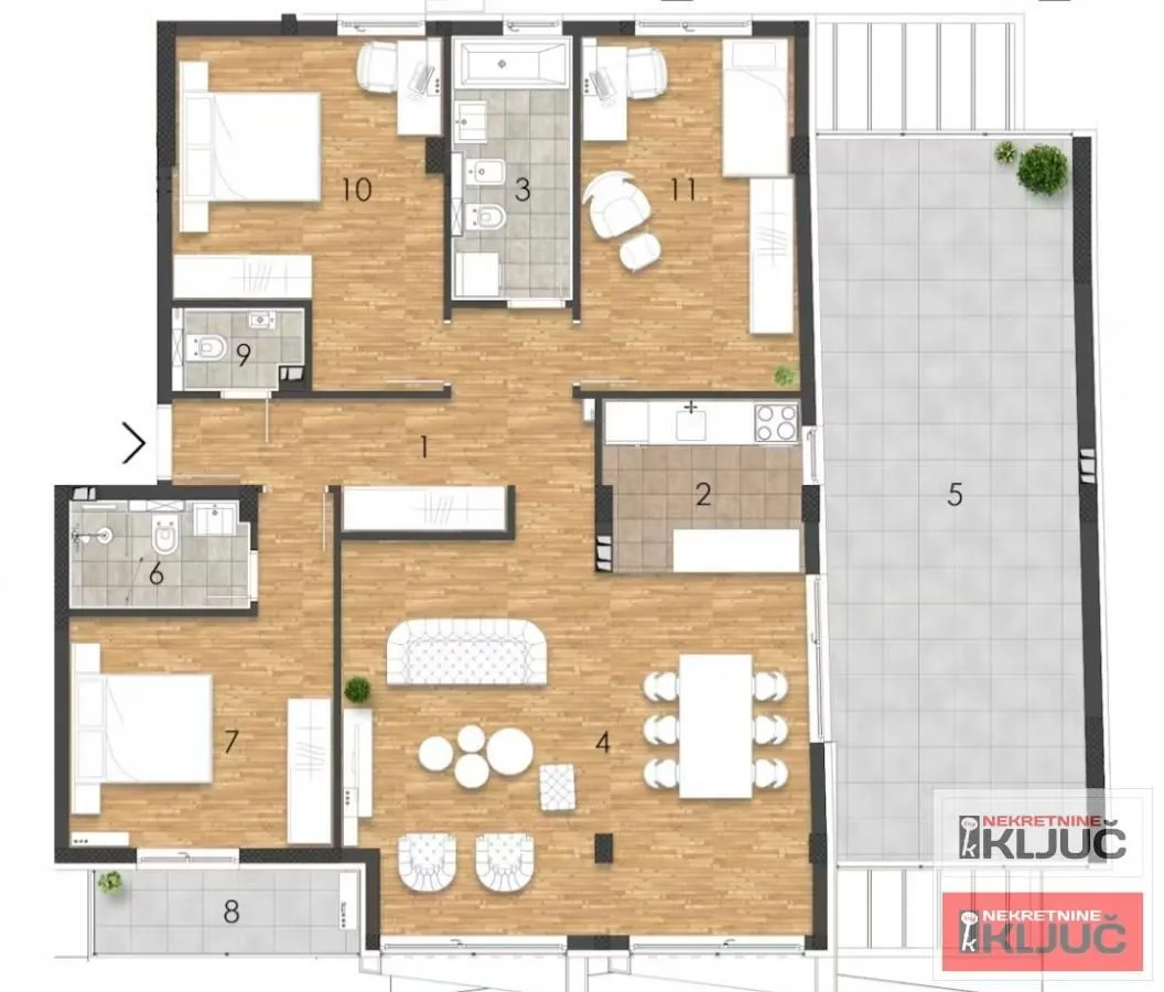 Prodaja, četvorosoban stan, 146m², Grbavica, Novi Sad Sve Podlokacije