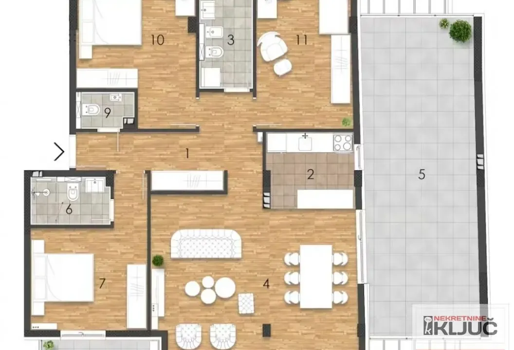 Prodaja, četvorosoban stan, 146m², Grbavica, Novi Sad Sve Podlokacije