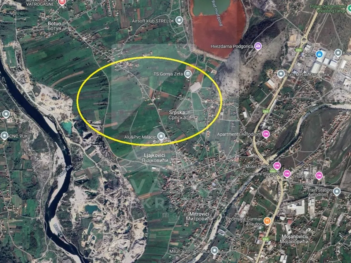 Prodaja, plac, 1100m², Cijevna, Podgorica