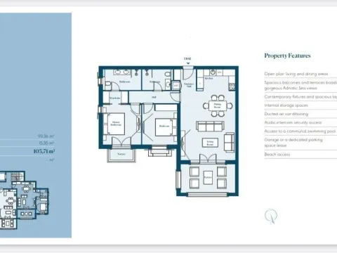 Sale, two bedroom apartment, 105m², Luštica, Tivat - image 4