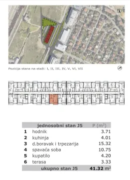 Prodaja, jednosoban stan, 42m², Stari Aerodrom, Podgorica - image 3