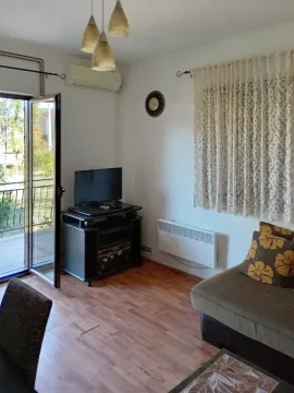 Living room with sofa, television and access to the terrace. - image 13