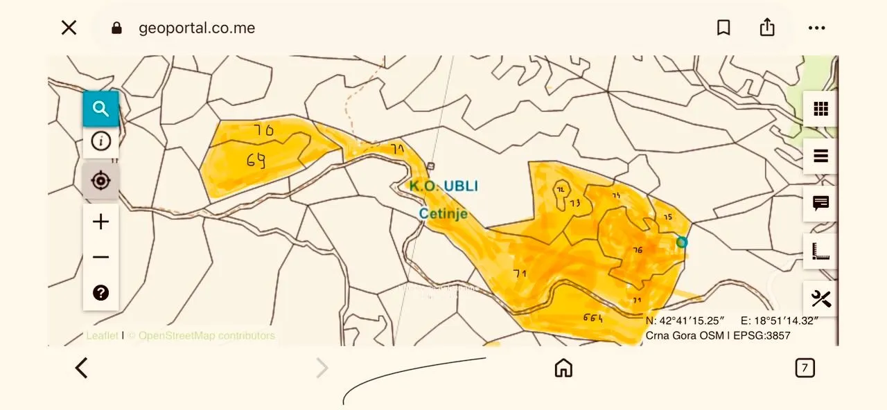 Prodaja, plac, 111389m², Ubli, Cetinje