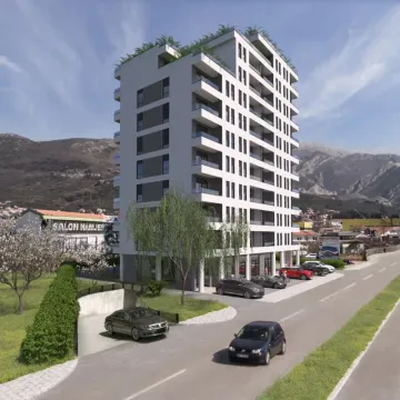 3D prikaz eksterijera moderne stambene zgrade sa parkingom. - image 3