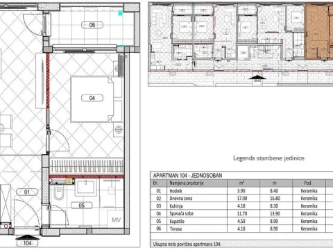 Prodaja, jednosoban stan, 45m², Đuraševići, Tivat - image 8