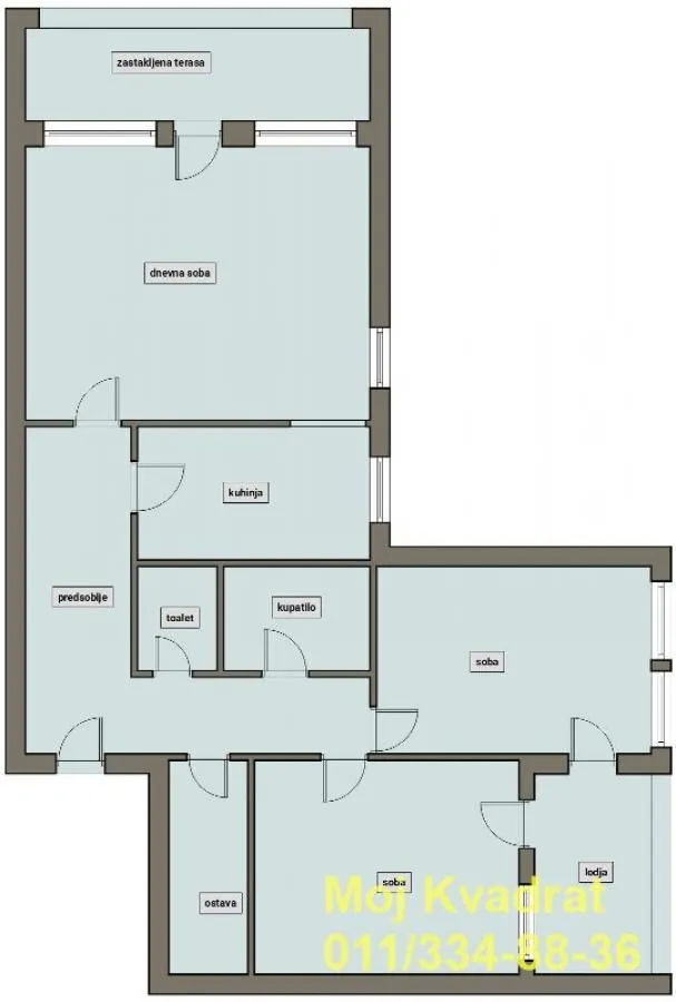 Prodaja, trosoban stan, 91m², Novi Beograd Blok 71, Novi Beograd Sve Podlokacije
