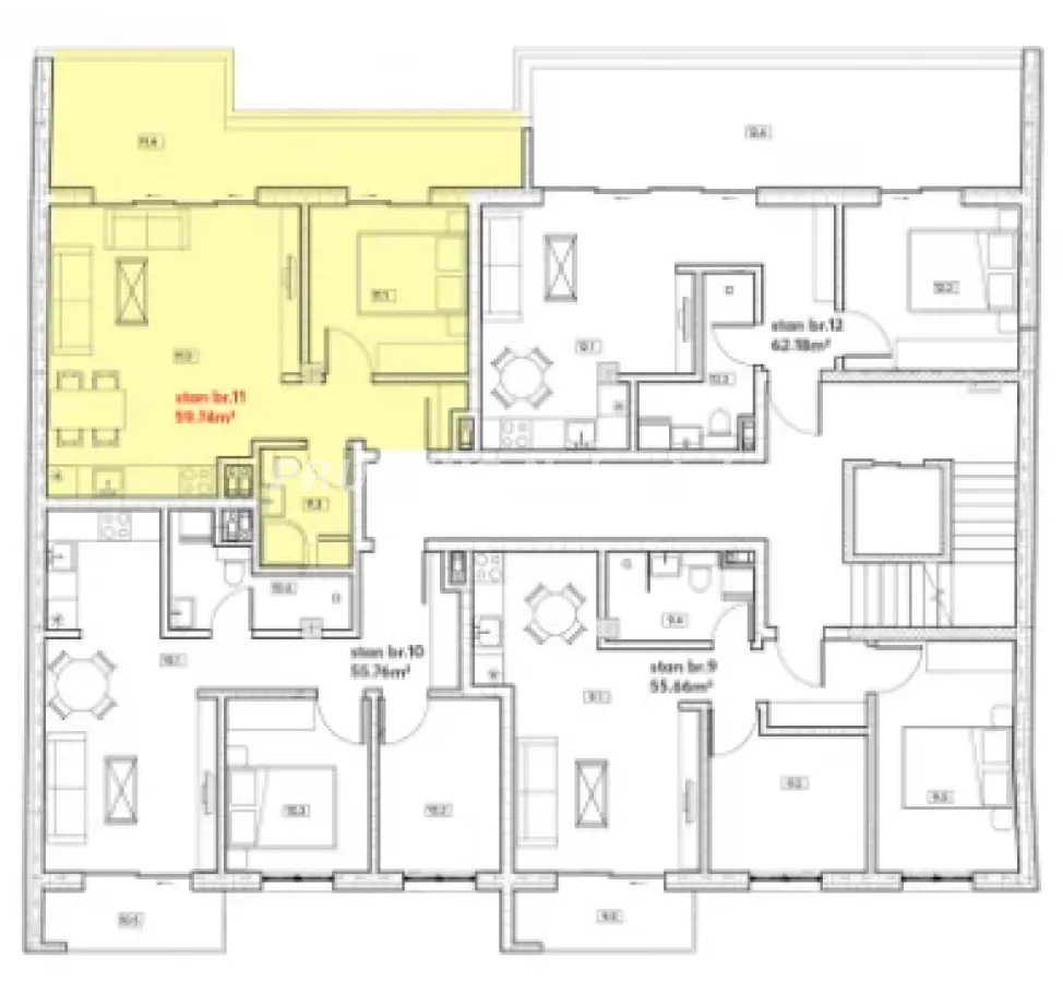 Prodaja, dvosoban stan, 59m², Pančevo, Srbija