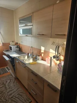 Small kitchen with wooden cabinets and a sink. - image 8