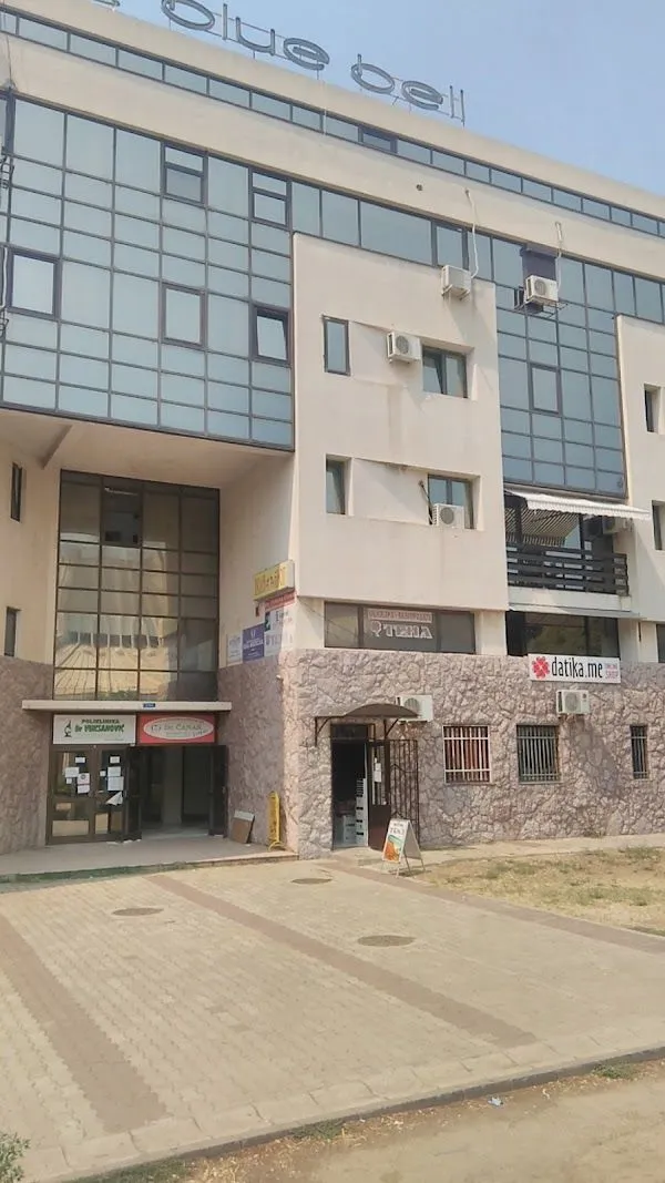 Exterior of a modern residential and commercial building.