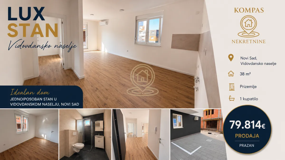 Prodaja, jednosoban stan, 38m², Vidovdansko naselje, Novi Sad Sve Podlokacije