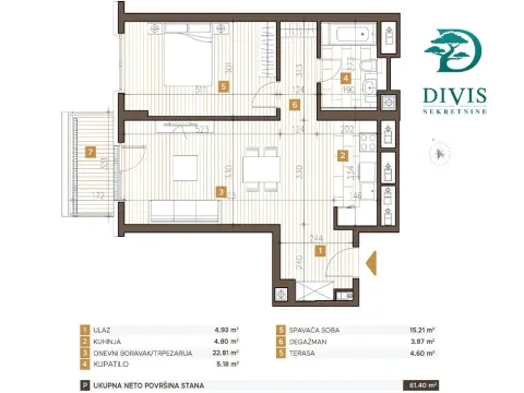 Sale, two bedroom apartment, 59m², Bezanijska Kosa 1, Bežanijska Kosa Sve Podlokacije - image 2