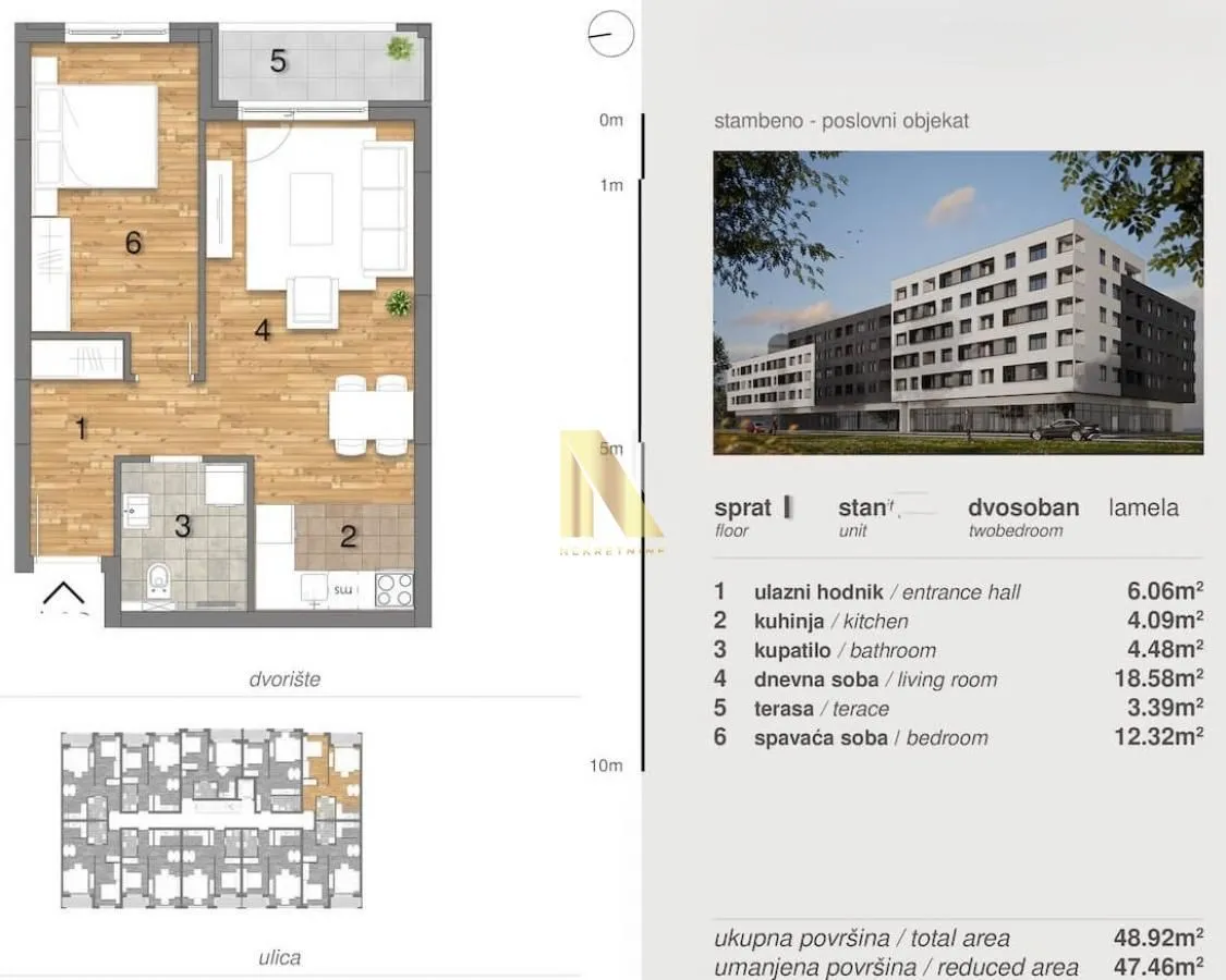 Prodaja, dvosoban stan, 48m², Telep, Novi Sad Sve Podlokacije