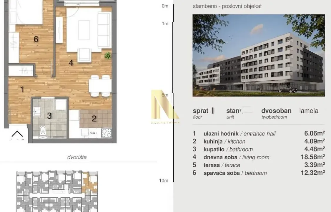 Prodaja, dvosoban stan, 48m², Telep, Novi Sad Sve Podlokacije
