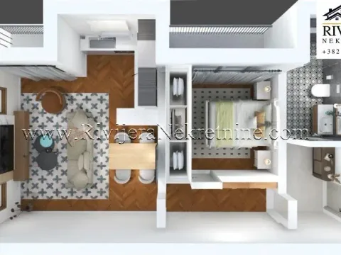 Sale, one bedroom apartment, 53m², Risan, Kotor - image 9