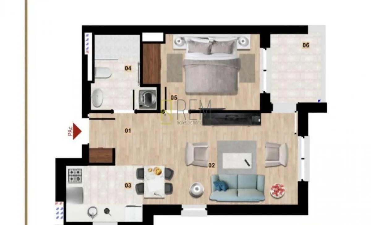 Sale, one bedroom apartment, 45m², Kolašin, Crna Gora